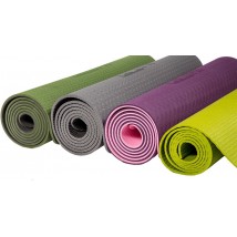 Коврик для йоги и фитнеса PROFI-FIT, 6 мм, СТАНДАРТ (серый)