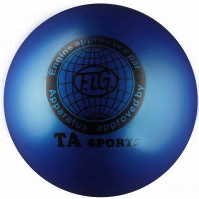 Мяч для художественной гимнастики металлик 400 г I-2 19 см Синий